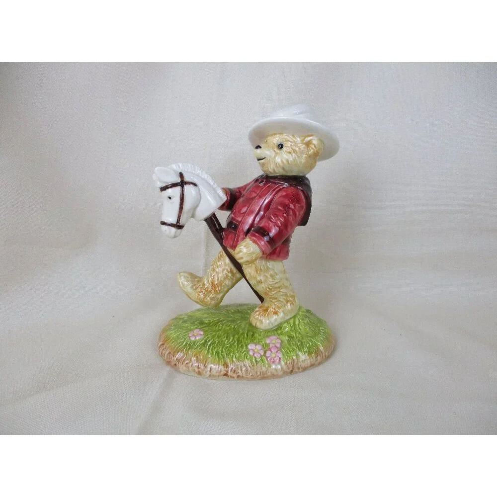 BIALOSKY & FRIENDS ceramic "ANDREW" Teddy Bear figurine Mountie bear scout
